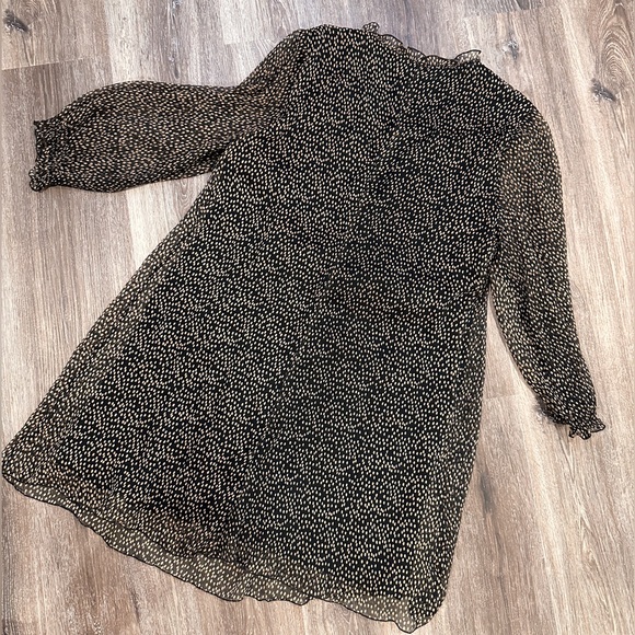 Zara Mini Dress, Dots, Ruffled Sleeves, Size L - Picture 2 of 8